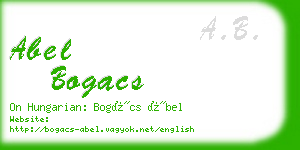 abel bogacs business card